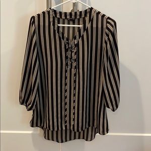 Black stripe blouse. Barely worn!